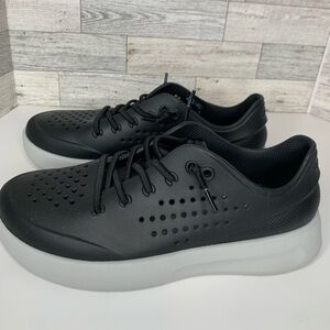 CROCS Navy and White Lace up Sneakers